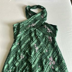 Beautiful green dress with tie around at neck